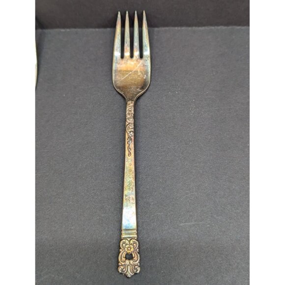 1881 Rogers Oneida Ruby Lane Pattern Place Setting Five Pieces Silver Plate - Picture 4 of 10